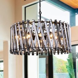 28” Black Crystal Chandelier