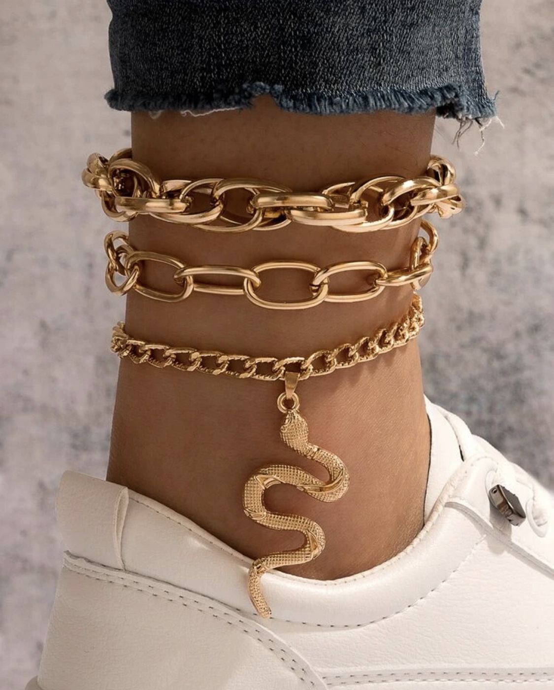 3 PCs Snake charm anklet Ankle Bracelets 