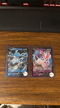 Sylveon V and Glaceon V Pokémon Cards
