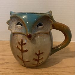 Gibson Figural Fox Stoneware Art Pottery Coffee Mug With Handle 3D. 5" HGibson B12
