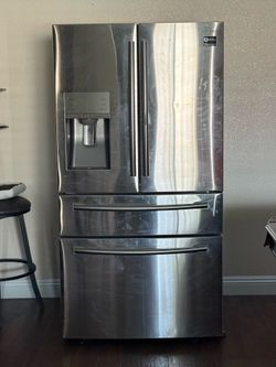 Refrigerator Stainless Steel + Free Grill