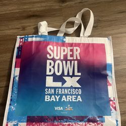 Visa Super Bowl LX San Francisco Bay Area NFL Bag Blue Pink White Football