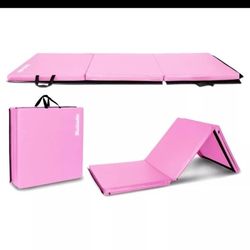 6' Folding Tri-fold Gymnastics Gym Exercise Aerobics Mat 6’x 2’x2”PU