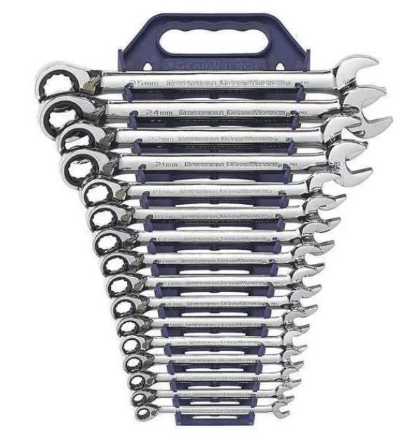 GEARWRENCH 16 Pc Reversible Ratcheting Combination Metric Wrenches