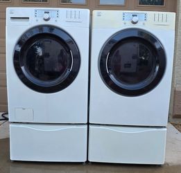 Kenmore Front Loader Washer & Dryer w/Stands