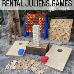Large Party Games Connect Four Jenga Tic Tac Toe Cornhole 
