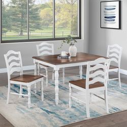 White And Brown Dining Set Brand New In Box Firm Price $380