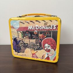 Vintage McDonald’s Metal Lunchbox – Ronald McDonald Sheriff of Cactus Canyon (1982)