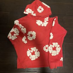 Denim Tears Hoodie Red Sweatshirt