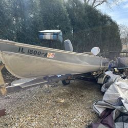 Aluminum Boat With Trailer And Motor