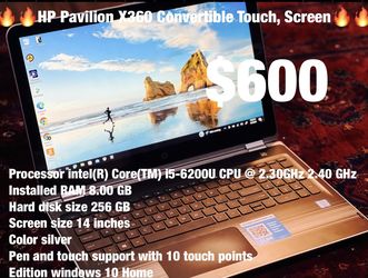 🔥🔥HP Pavilion X360 Convertible Touch, Screen🔥🔥