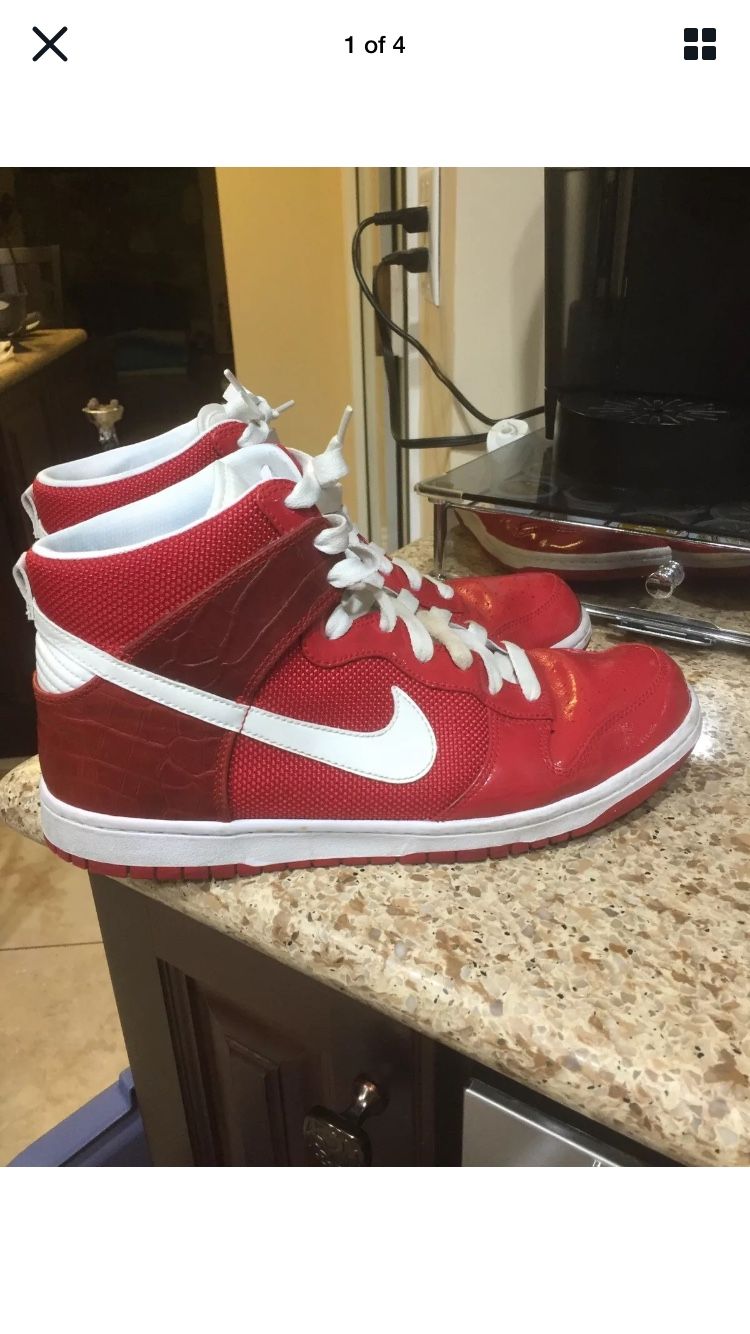 Men's Nike Zoom Clear Out Basketball Shoes High Top Size 12 317891-611 2007 Red (Porter Ranch)