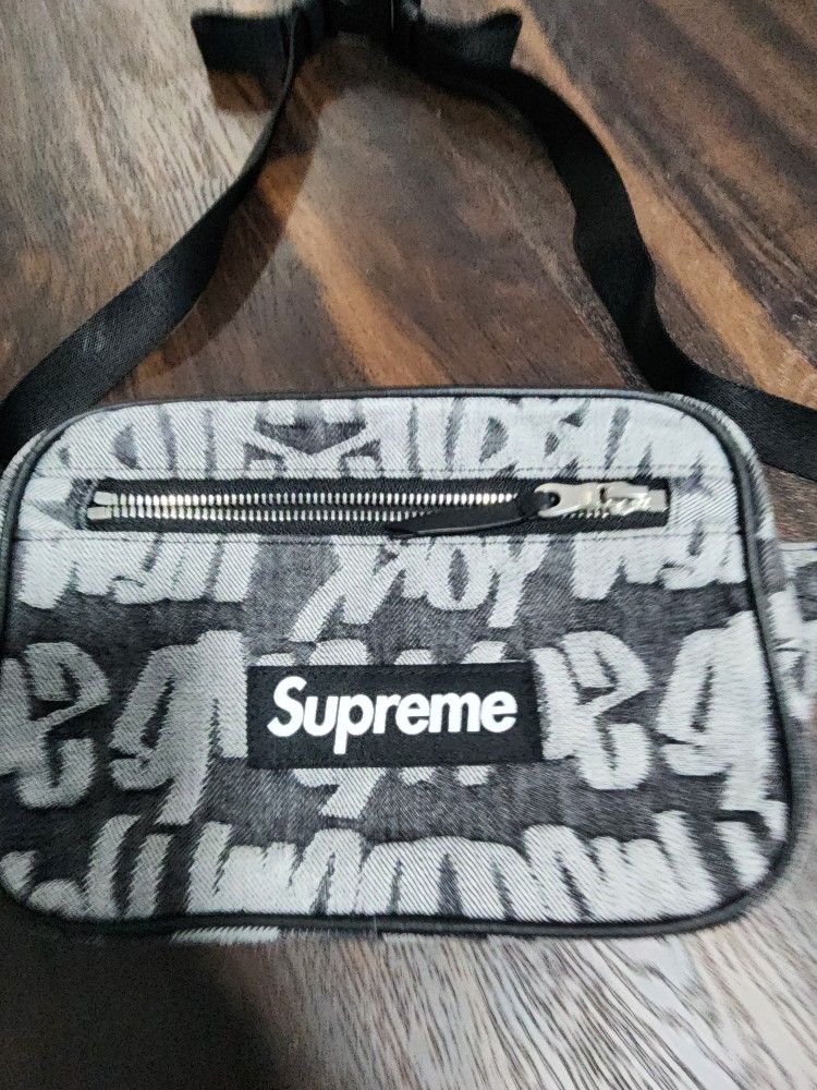 Supreme Fat Tip Jacquard Denim Waist Bag
