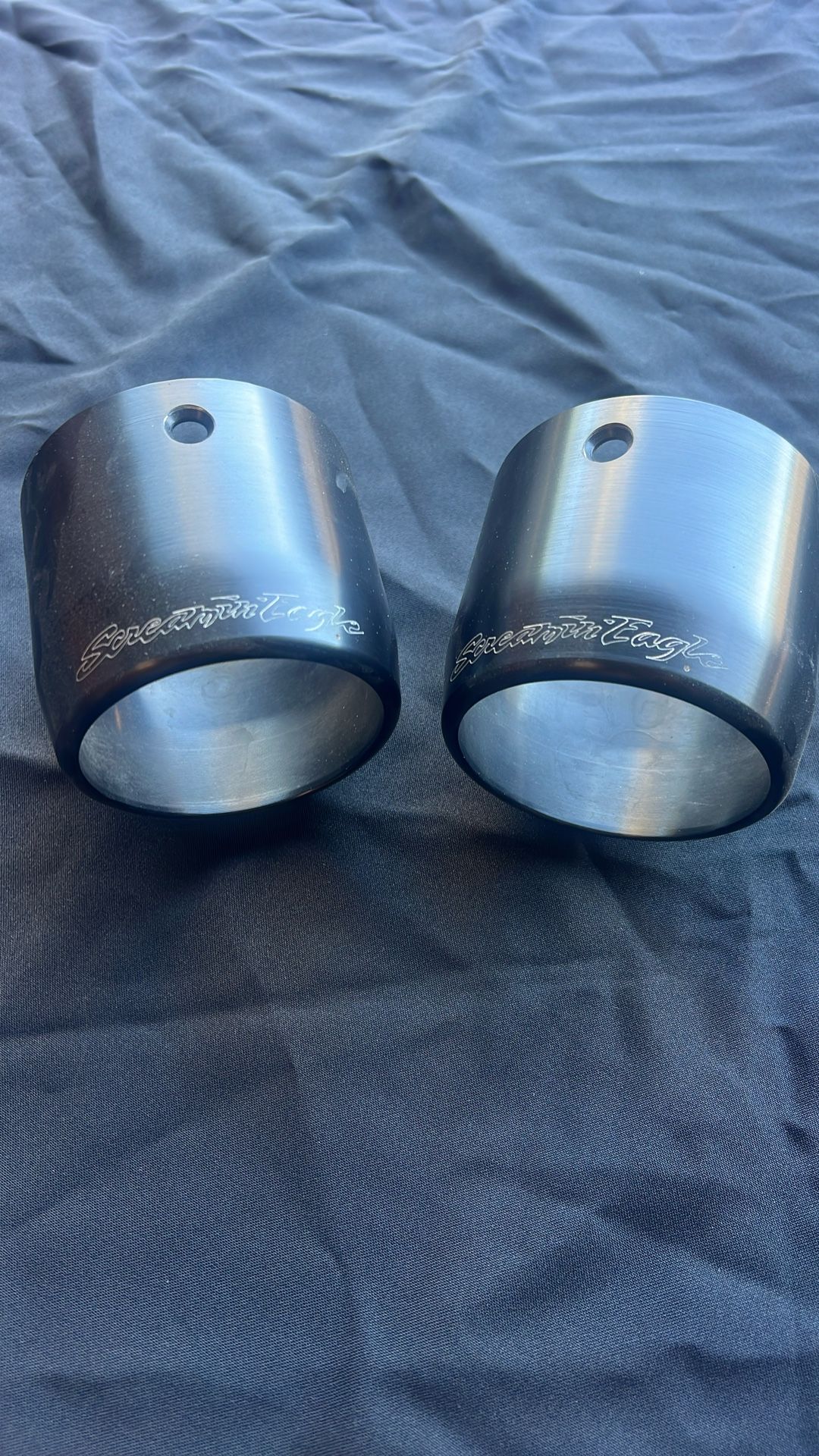 Screaming Eagle Black End Caps For Exhaust - Harley Davidson