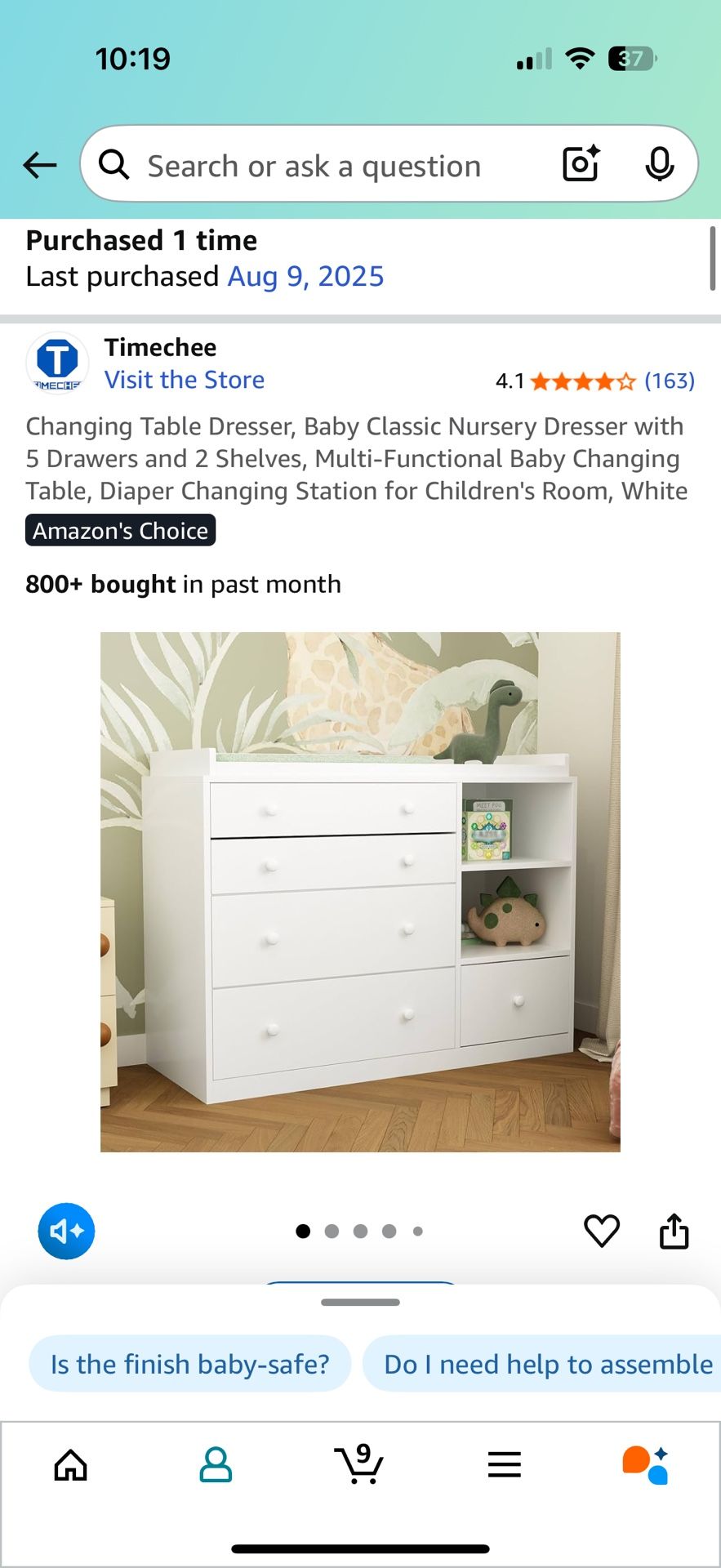 Changing Table Dresser