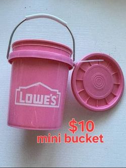 Lowes pink mini bucket new