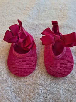 Baby Girl Pink Mesh Ballet Flats, 6-9 mo