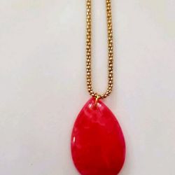 Spiritual agate increase energy, better health, beautiful teardrop, polished necklace