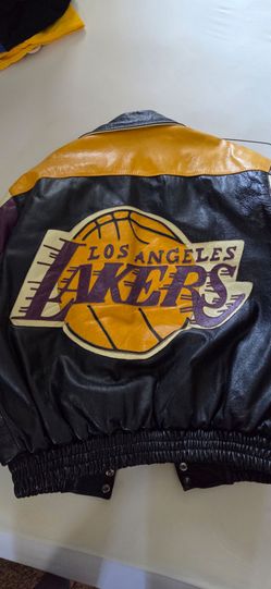 Leather lakers jacket