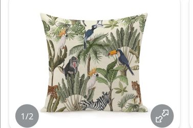 Jungle pillow cover