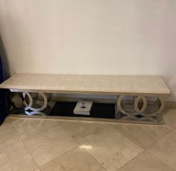 Tv Stand Marble And Chrome