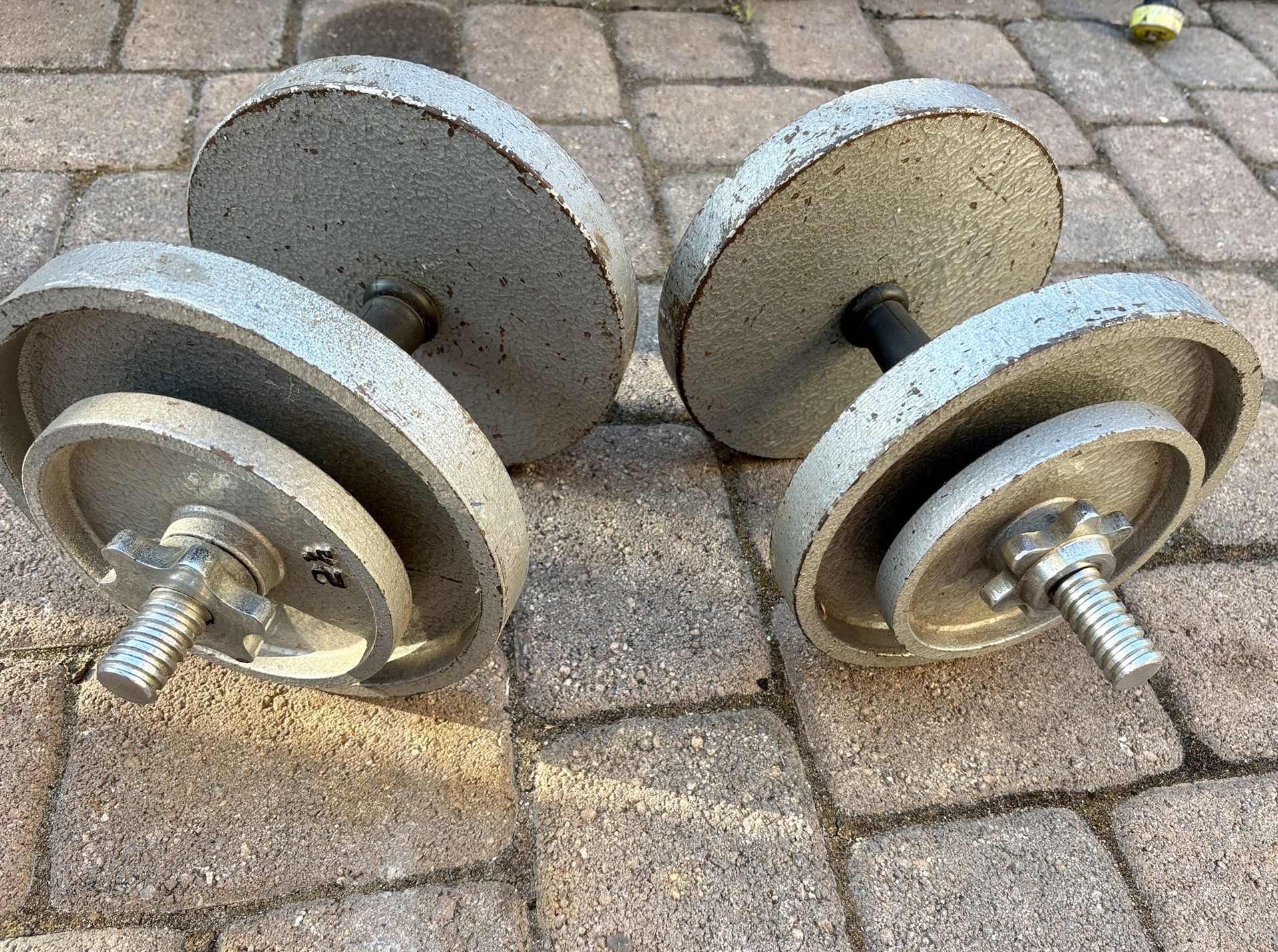 Two 25 Pound Dumbbell Curl Bars