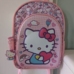 Hello Kitty Backpack W/ Keychain 