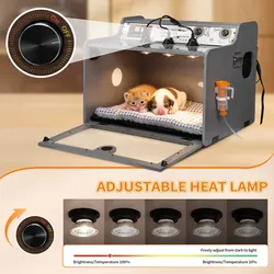 Pet Incubator, Pet Brooder Box  for Puppie Temperature Controlled w/ Lamp, NEW