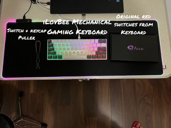 iLovBee Mechanical Gaming Keyboard + Switch & Keycap Puller + Original Red Switches (stock) READ DESCRIPTION