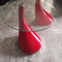 Modern Tempered Glass Top End/side Tables