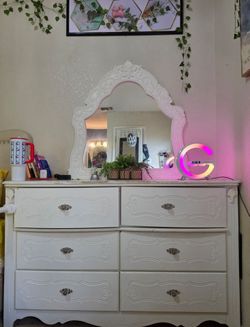 Large White Vanity Dresser