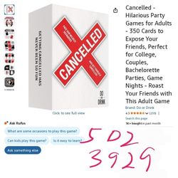 Cancelled - Hilarious Party Games for Adults - 350 Cards to Expose Your Friends, Perfect for College, Couples, Bachelorette Parties, Game Nights