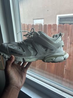 White Balenciagas tracks runners
