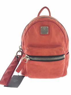 MCM Tumbler Red Leather Mini Backpack
