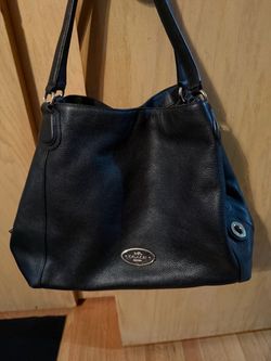 Coach Black Pebbled Leather Shoulder Bag