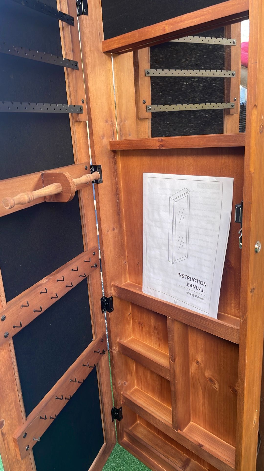 Hanging Wall Mirror with Storage