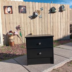 Single Black Nightstand, 21"H x 20".5W x 15"D