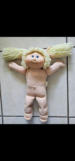 Vintage Cabbage Patch Kids Doll 1(contact info removed) Xavier 16" Yellow Hair  Blue Eyes