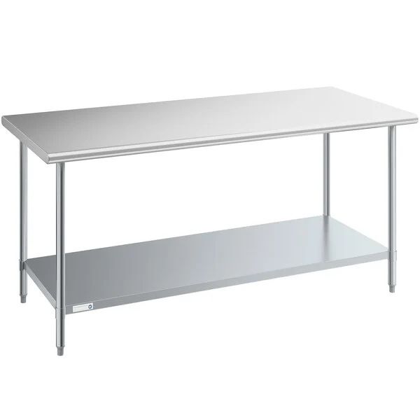 Metal Work Table 72" With Shelf