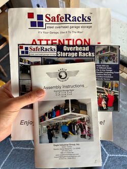 1 SafeRacks Overhead Garage Storage Rack 4x8