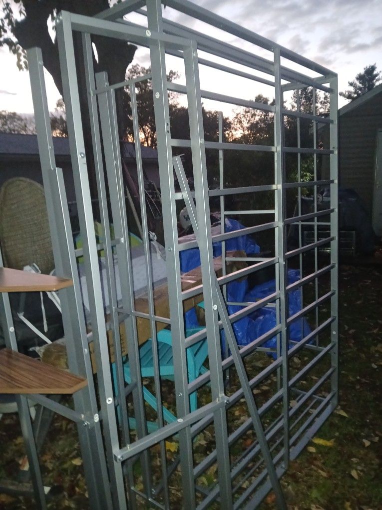 Metal Full Size Loft Bed Frame Needs New Screws And A Mattress And Put Back Together Like New OBO