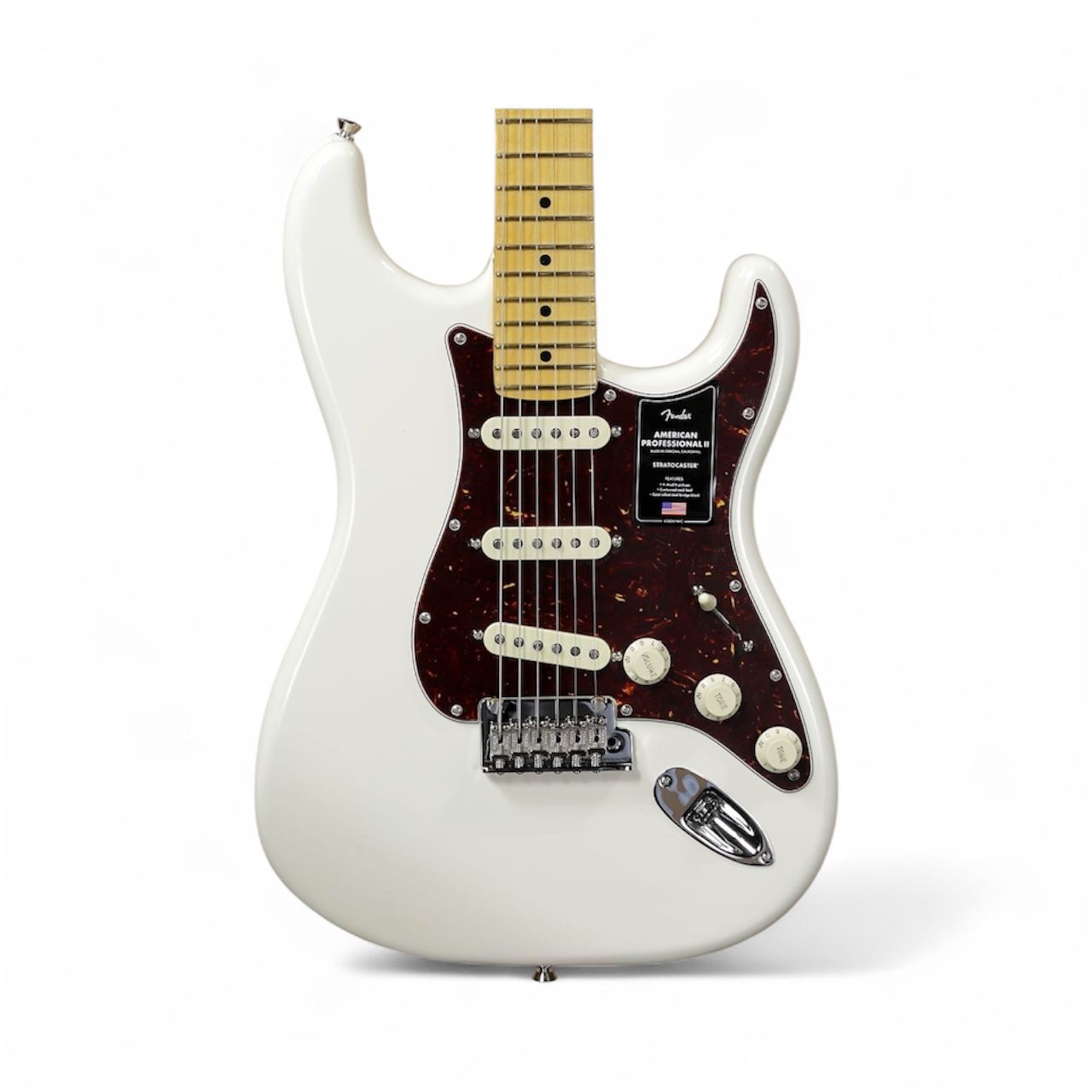 Fender American Professional II Stratocaster Electric Guitar Olympic White w/ Case & Maple Fretboard