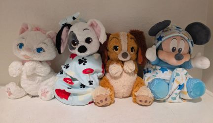 Disney Babies Plush Lot (Lady, Dalmatian, Marie & Mickey)