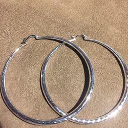 Sterling silver Hoops large “real”