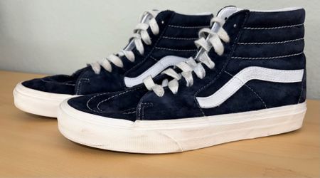 Vans Dark  Blue Suede SK8-HI Shoe