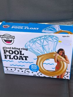 Pool Float Big Mouth Giant Bling Ring  New