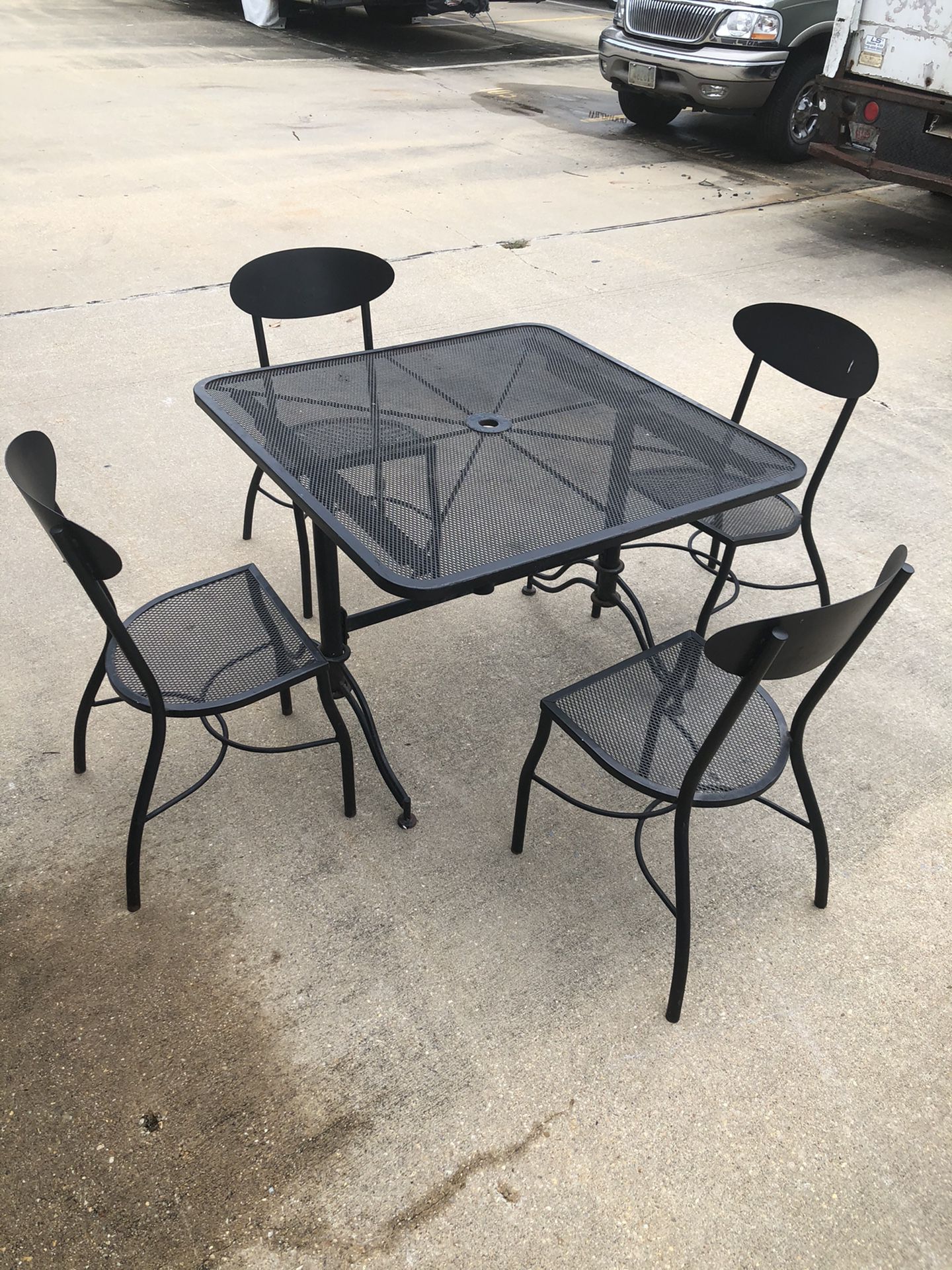 Metal patio furniture