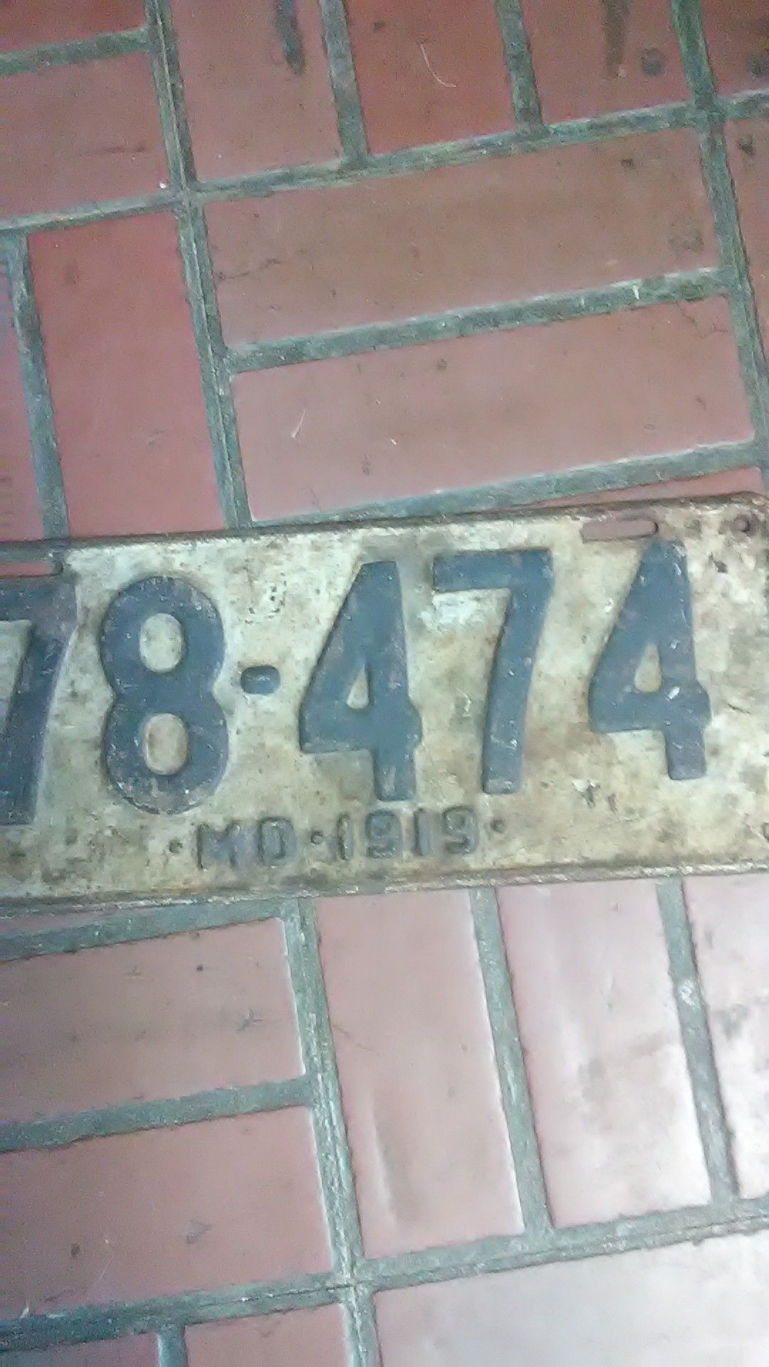 License Plate! 1919