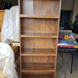 Wood Adjustable Shelf Storage Unit