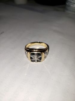 14k Gold Ring Weed Leaf 